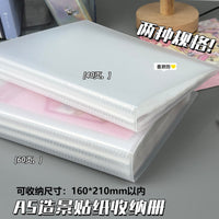 A5/A6 Large Capacity Sticker Album with 3-Hole Loose-Leaf Pages for Scrapbooking