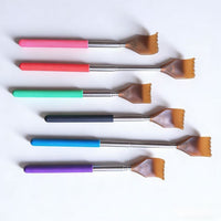 Extendable Back Scratcher with Ox Horn Design, Multi-functional Itch Reliever
