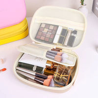 Portable Large Capacity Waterproof Makeup Bag with Brush Holder