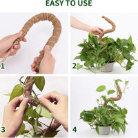 Bendable Coir Moss Pole for Climbing Plants - DIY Customizable Plant Support for Potted Plants
