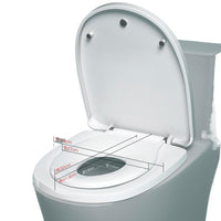 Soft-Close Family Toilet Seat with Built-in Potty Training Seat for Adults and Children, Quick Release