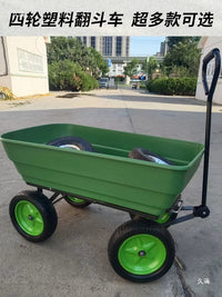 Heavy-Duty Folding Garden Cart with Wheels, Utility Wagon for Hauling, Outdoor and Home Use