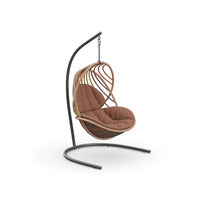 Nordic Indoor/Outdoor Woven Rattan Hanging Basket Chair for Balcony & Patio
