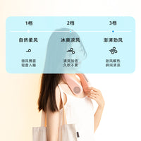 Portable USB Rechargeable Bladeless Neck Fan for Office and Students