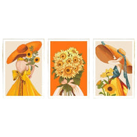 Chinese Style Sunflower Girl Cross Stitch Kit for DIY Embroidery
