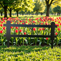 Metal Garden Fence Decorative Border Edging for Yard and Lawn