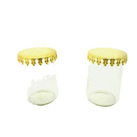Miniature Dollhouse Scene Clay Craft Bottle Ornament with Glass Copper Lid