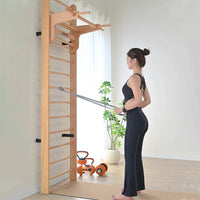 Wooden Wall Bars for Home Gym, Multifunctional Pull-Up and Rehabilitation Training Equipment