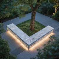 UHPC Concrete Garden Bench Planter Seat