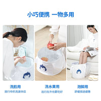 Portable Foldable Foot Spa Bucket with Insulation, Large Capacity Foot Bath for Travel
