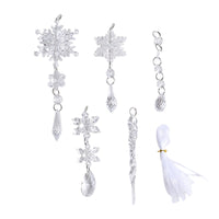 Christmas Acrylic Snowflake Icicle Ornaments Set