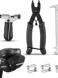 Bicycle Chain Breaker Tool Kit with Chain Wear Indicator and Quick Link Pliers