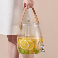 Cold Water Dispenser with Faucet, Large Capacity Beverage Pitcher for Home, Restaurant, or Camping