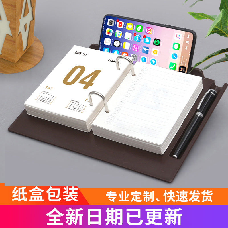 2026 Desk Calendar with Plastic Stand - Planner & Organizer