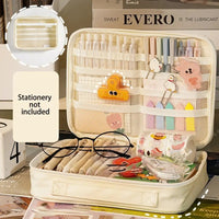 Multi-layer Transparent Mesh Pencil Case, Large Capacity Stationery Organizer for School Supplies