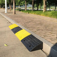 Heavy Duty Rubber Curb Ramp for Driveways, Car Access, and Thresholds