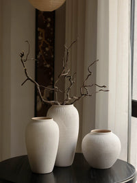 New Chinese Wabi-Sabi Ceramic Vase for Living Room Decor and Floral Arrangements