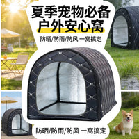 Summer Pet Cooling House with Sunshade and Insulation for Indoor/Outdoor Use