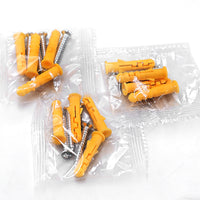 Plastic Expansion Wall Plugs with Self-Tapping Screws for Home and Office Mounting