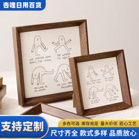 Mini Square Wooden Photo Frame for Desktop Display