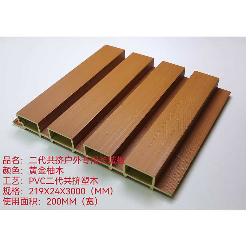 Wood-Plastic Composite Great Wall Board Outdoor Fence Panel for Patio Decking