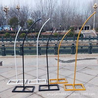 Thickened Arch Backdrop Stand for Party Wedding Decoration, Golden Horn Arch