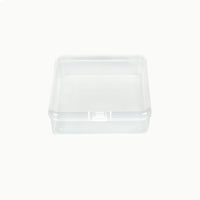 Square Flip-Top Storage Box for Soap Flakes, Wax Pellets, Business Cards, Bank Cards
