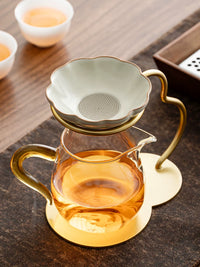 Ceramic Tea Infuser Set with Glass Gongdao Cup and Filter Stand