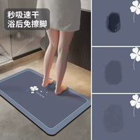 Soft Diatomaceous Earth Bathroom Mat Quick Dry Non-Slip Absorbent Floor Mat for Home Entrance