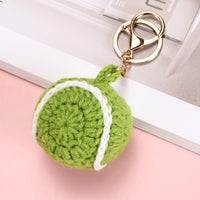 Handmade Crocheted Sports Ball Keychain Pendant for Bags and Gifts