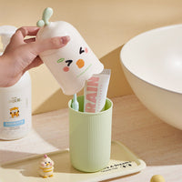Cartoon Portable Toothbrush Holder and Mouthwash Cup for Travel