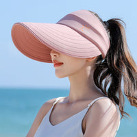 Women's Korean Style Sun Visor Hat for Outdoor Sports and Sun Protection