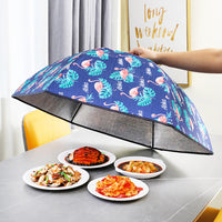 Foldable Insulated Food Cover Tent for Dining Table, Large Round Dish Protector