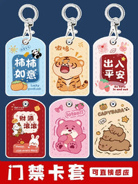 Teardrop/Rectangle Access Card Holder with Keychain for Elevator/NFC Cards