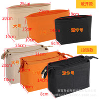 Felt Bucket Bag Organizer Insert with Multiple Pockets