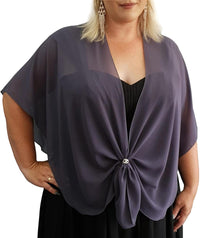 Women's Chiffon Shawl Cardigan for Summer Dresses, Lightweight Sun Protection Cape