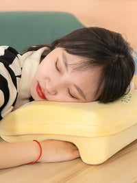 Cartoon Memory Foam U-Shaped Neck Pillow with Eye Mask for Travel and Napping