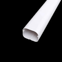 PVC Air Conditioner Decorative Line Set Cover Kit for Wall-Mounted AC Units, White