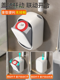 Jia Bang Shou Disposable Toilet Brush with Wall Mount and Replaceable Heads