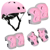 Adjustable Protective Gear Set for Outdoor Sports Cycling Skating Climbing - Helmet, Knee, and Elbow Pads for Kids and Adults