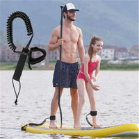 10ft Surfboard Leash 7mm TPU with Dual Swivel Stainless Steel Connectors and Ankle Cuff