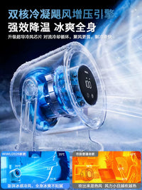 WiWU 2026 New Digital Display USB Rechargeable Desk Fan with Night Light, Quiet Portable Cooling Fan for Office Dorm Kitchen