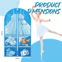 Kids Garment Bag with Multiple Pockets for Dance Costumes & Dresses