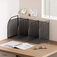 Desktop Metal Book Organizer Rack for Office and Study