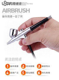 USTAR S130 Airbrush for Gundam & Military Model Painting - 100,000th Commemorative Edition