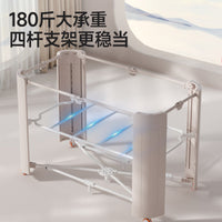 One-Key Foldable Baby Crib Newborn Splicing Large Bed Portable Multi-functional Baby Bassinet with Wheels