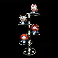 5-Tier Clear Acrylic Round Display Stand for Figures, Nail Polish, Cosmetics