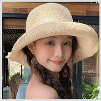 Women's Foldable Straw Sun Hat for Beach Vacation