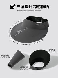 UV Protection Sun Visor Hat for Women, Full Face Cover with Detachable Neck Flap, Wide Brim Summer Outdoor Hat