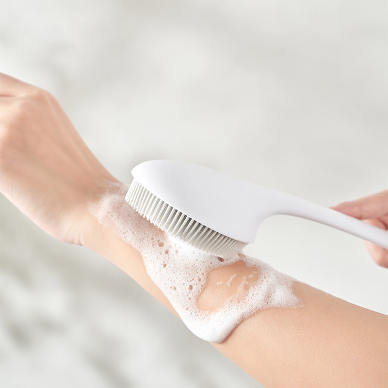 Long Handle Silicone Bath Body Brush for Shower, Back Scrubber and Massager